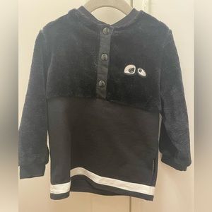 Loud apparel black fur sweatshirt